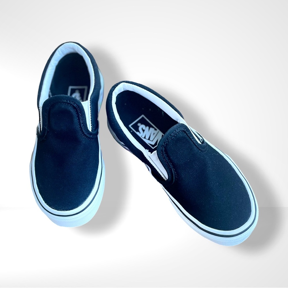 Little Kids Unisex Black Slip-on VANS - US Size 11